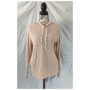 Postmark by Anthropologie Pink Ribbed Hoodie, Size Small